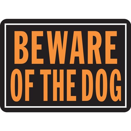 Hy-Ko Beware Of Dog Sign 9.25" x 14", 12PK A00838